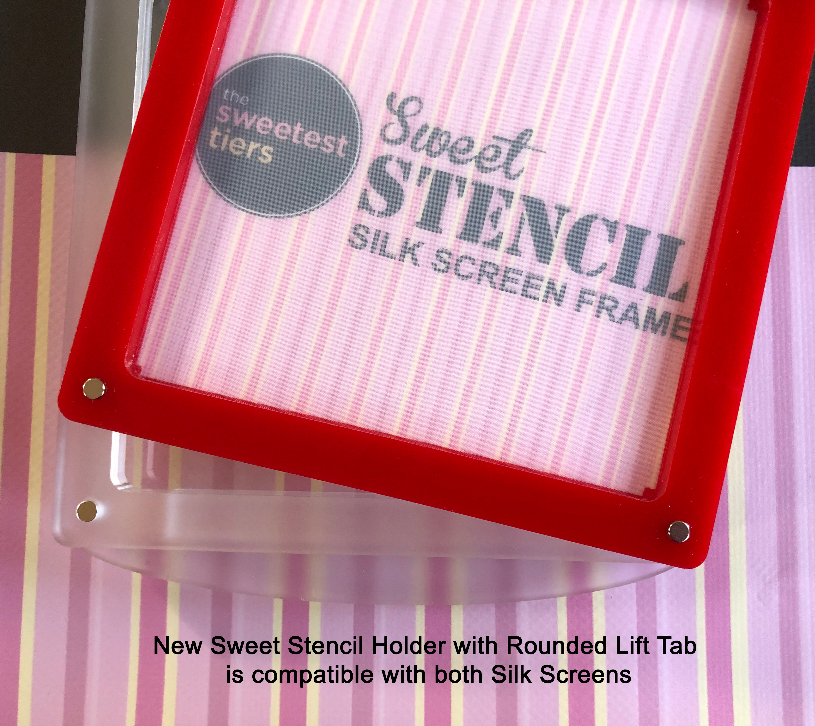 Fast Shipping!! Limited Edition hotsell White Sweet Stencil Holder, Stencil Frame, The Sweetest Tiers