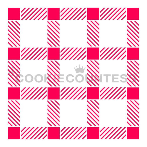 2 Piece Buffalo Plaid Stencil
