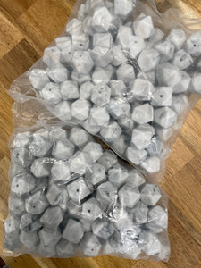 GARAGE SALE - Hexagon Silicone Beads