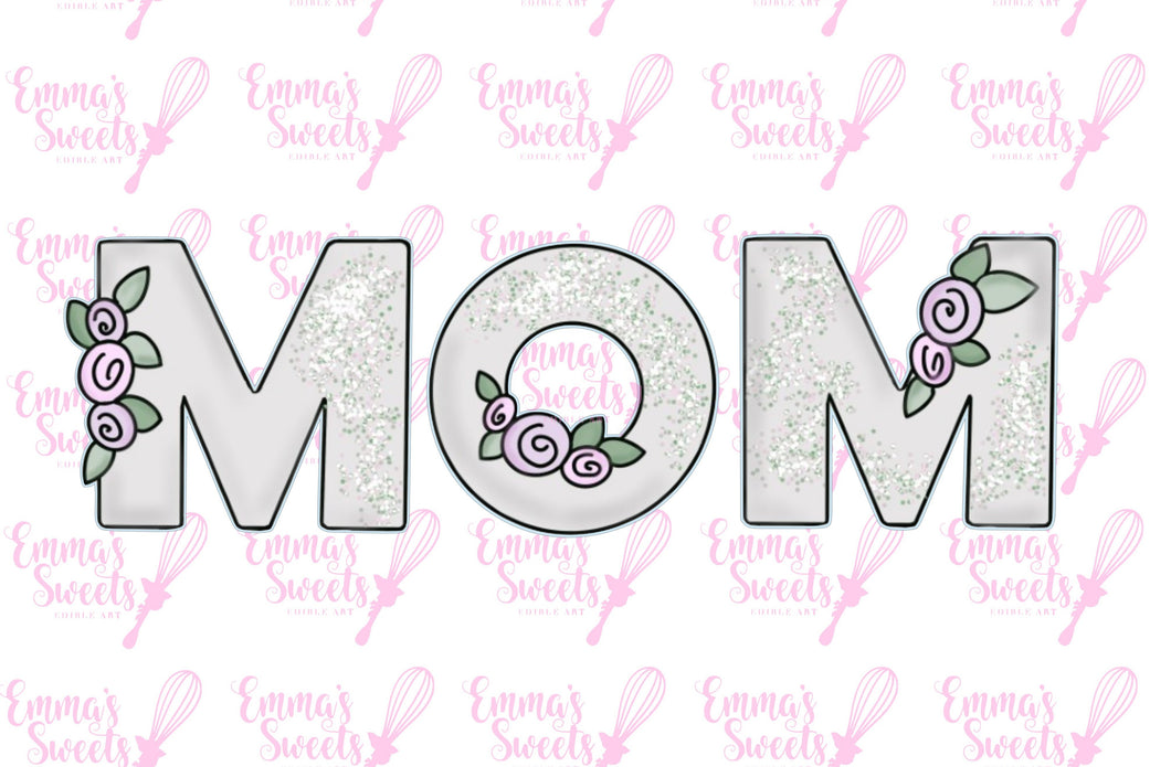 MOM w/Flowers Three Letter Set