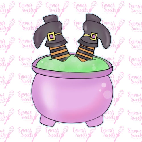 Witch Feet in Cauldron