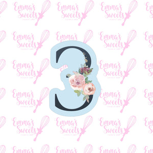 Numbers 0-9 With Flowers Full Set