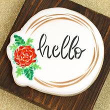 Load image into Gallery viewer, Hello Flowers Wreath 3 Piece Stencil
