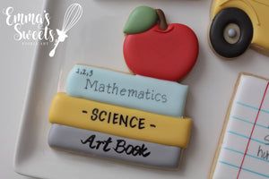 School Books With Apple
