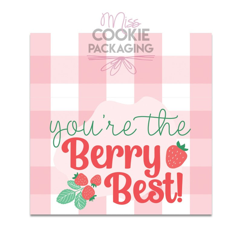 “You’re the Berry Best!” Tag – 25 Printed 2″ Square Tags